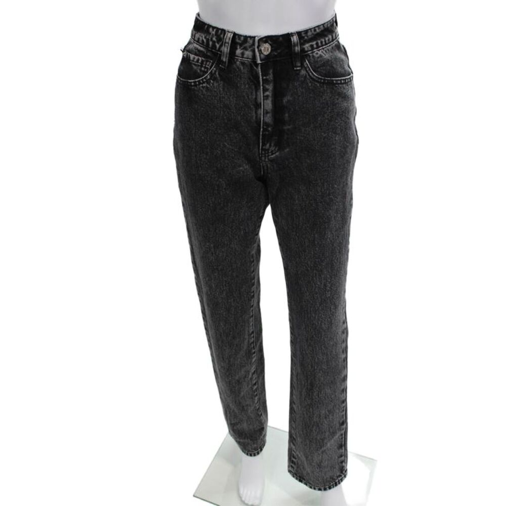 We Wore What Women Mom Straight Jeans Dark Gray High Waist Size 25